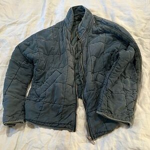 Rare Green Free People Dolman Quilted Knit Jacket